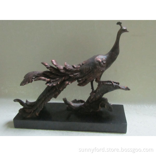 Resin Peafowl Sculpture (SFR5707)